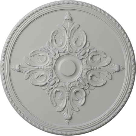 Ekena Millwork Milton Ceiling Medallion (Fits Canopies up to 7 7/8"), Hand-Painted Frost, 40 5/8"OD x 1 3/4"P CM40MIFRF